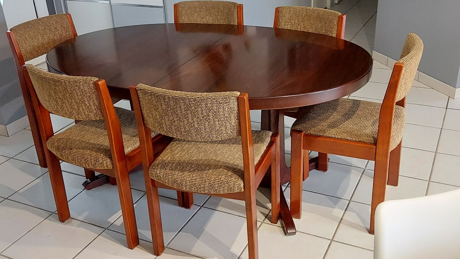 Suite of 6 vintage Baumann dining chairs 1970