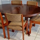 Suite of 6 vintage Baumann dining chairs 1970