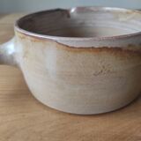 Glazed stoneware fondue pot