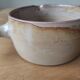 Glazed stoneware fondue pot