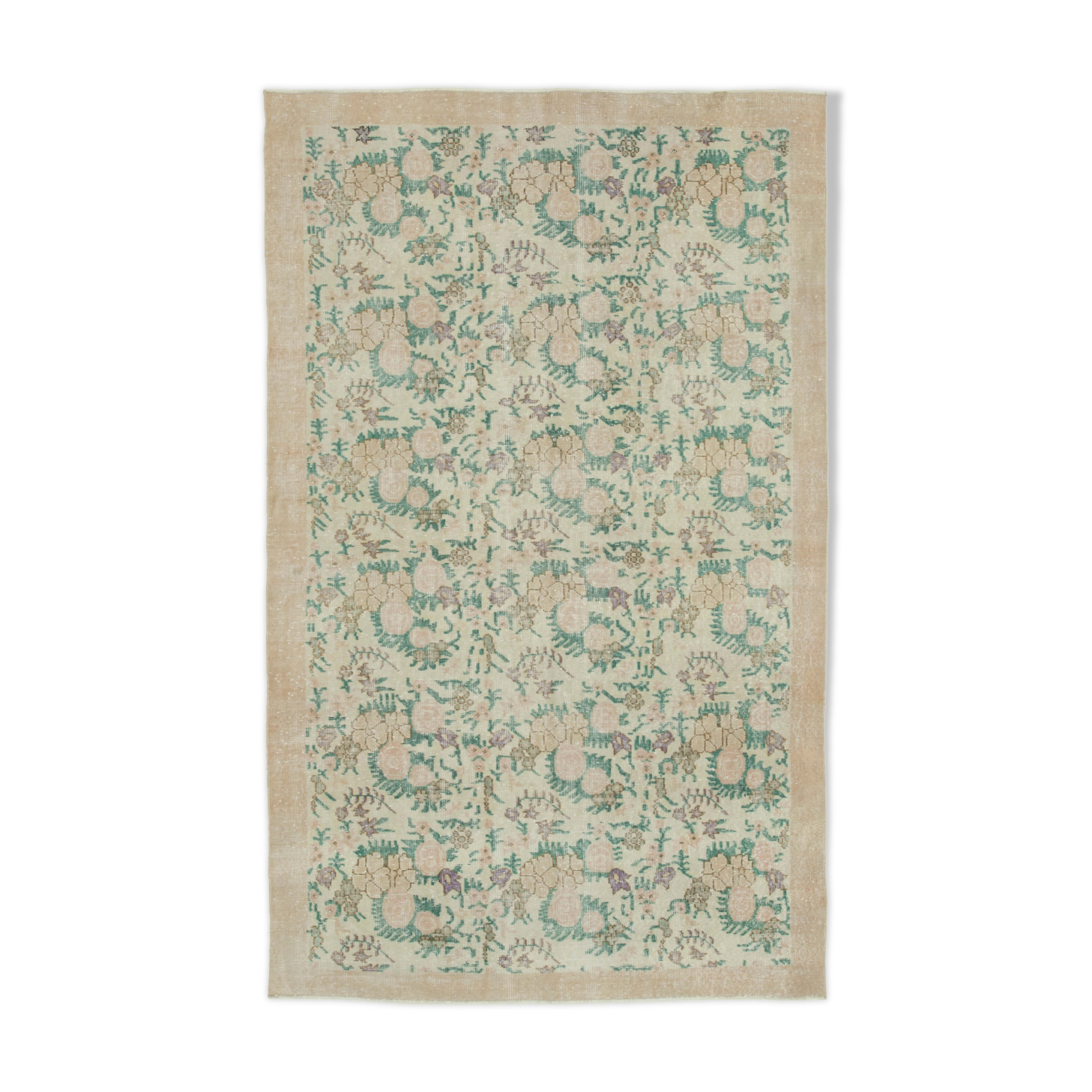 Handmade Unique Oriental Beige Carpet 165 cm x 273 cm - 36753