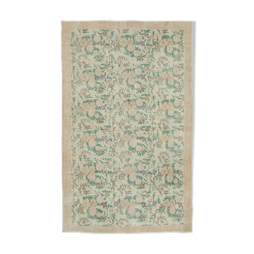 Handmade Unique Oriental Beige Carpet 165 cm x 273 cm - 36753