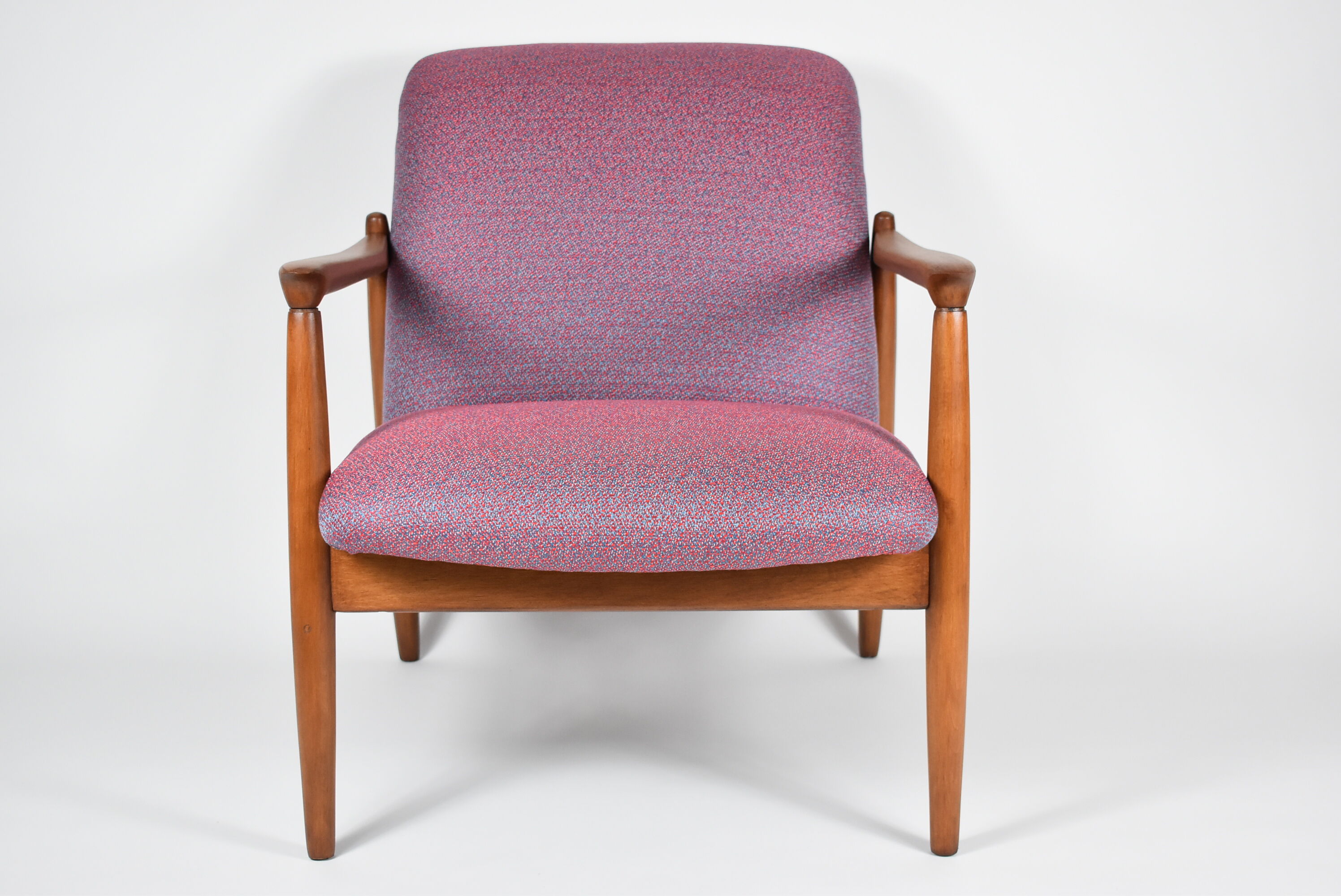 Original restored armchair GFM-64, signed by designer E.Homa, 1960s