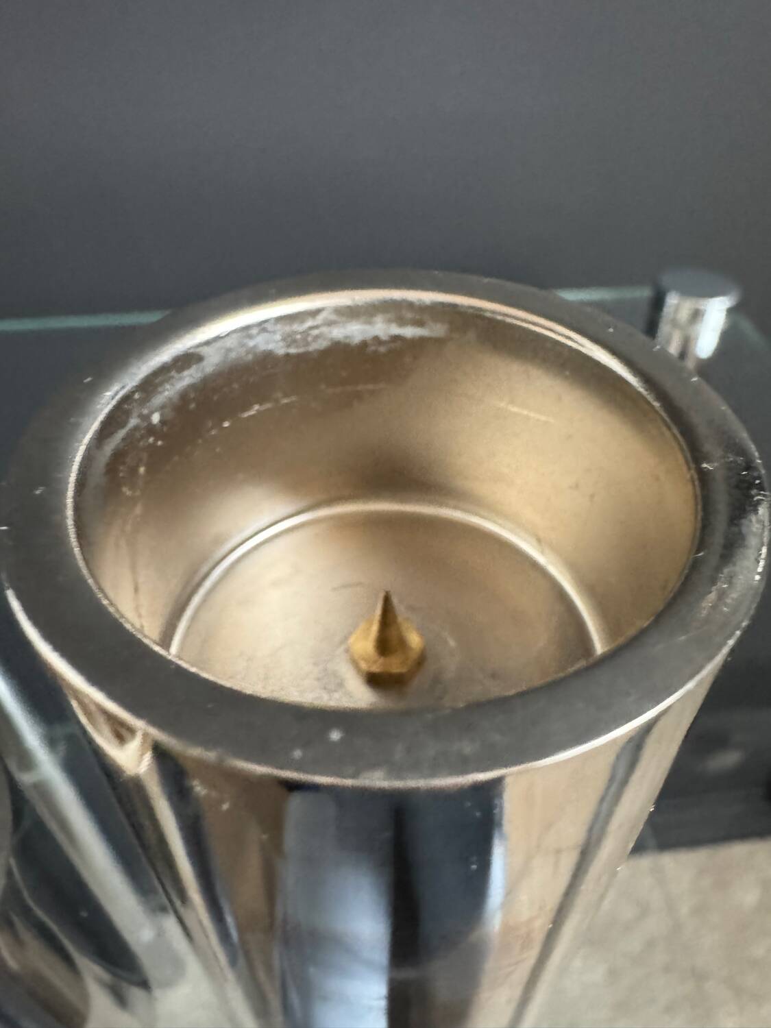 Chrome cylinder candlesticks from the 1980s