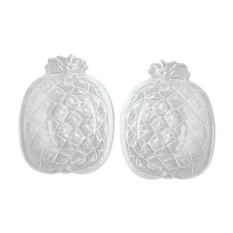 Duo of vintage pineapple cups