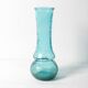 Turquoise Stylish Glass Flower Vase / Bibi / Italy / 1980s