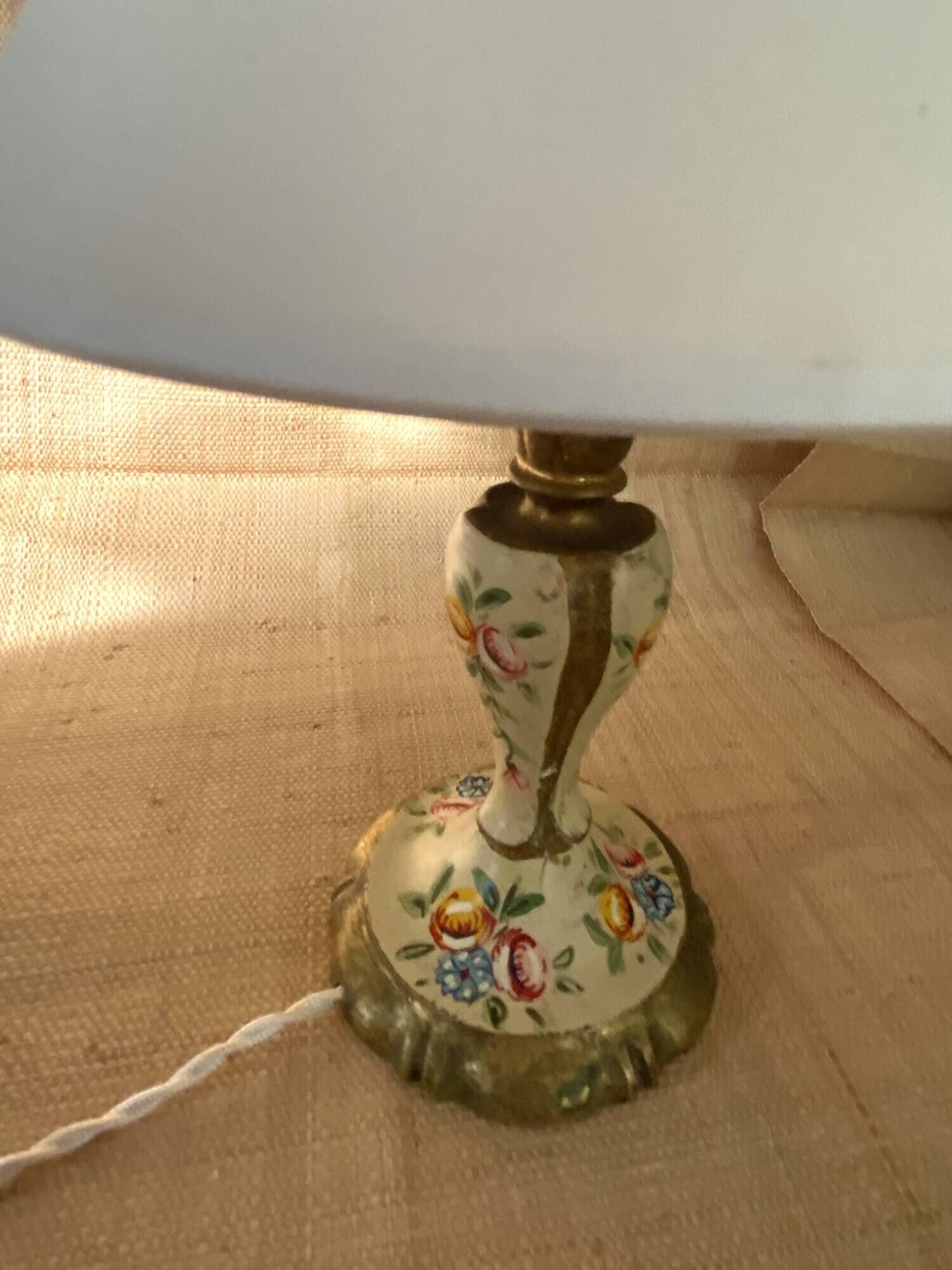 Venetian lamp, 2M fabric cable, cotton shade