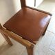 Chaise cuir et bois 70’s
