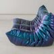 Togo 2-seater sofa in ultraviolet leather by Michel Ducaroy for Ligne Roset