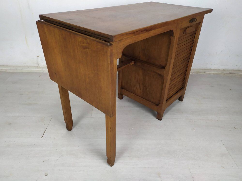 Oak industrial desk, 1930s