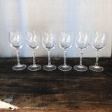 6 wine glasses in Cristal d'Arques model Épi Fleury