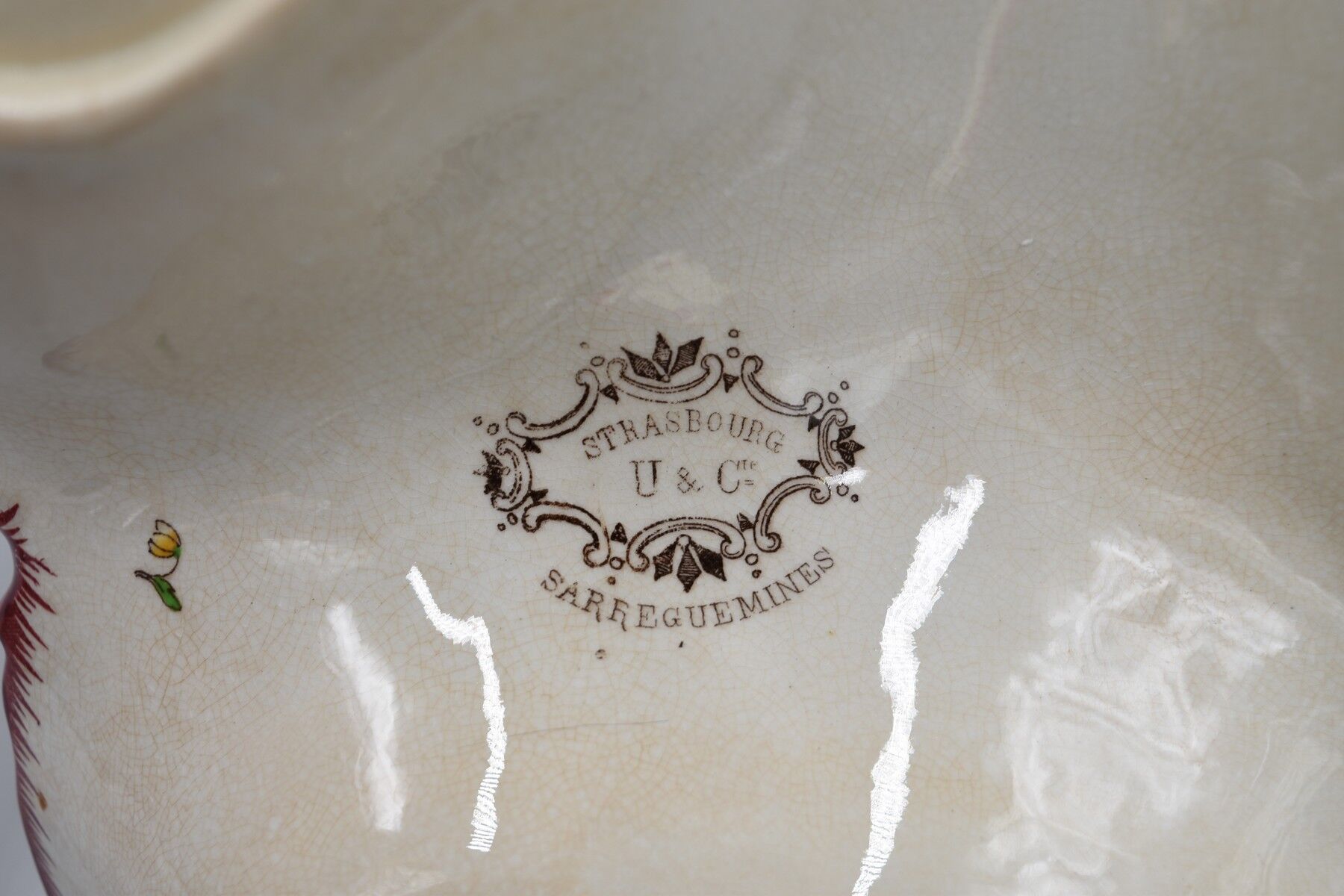 Beggar dish in earthenware from Sarreguemines U&C décor Strasbourg