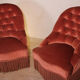 Fauteuils crapaud terracota