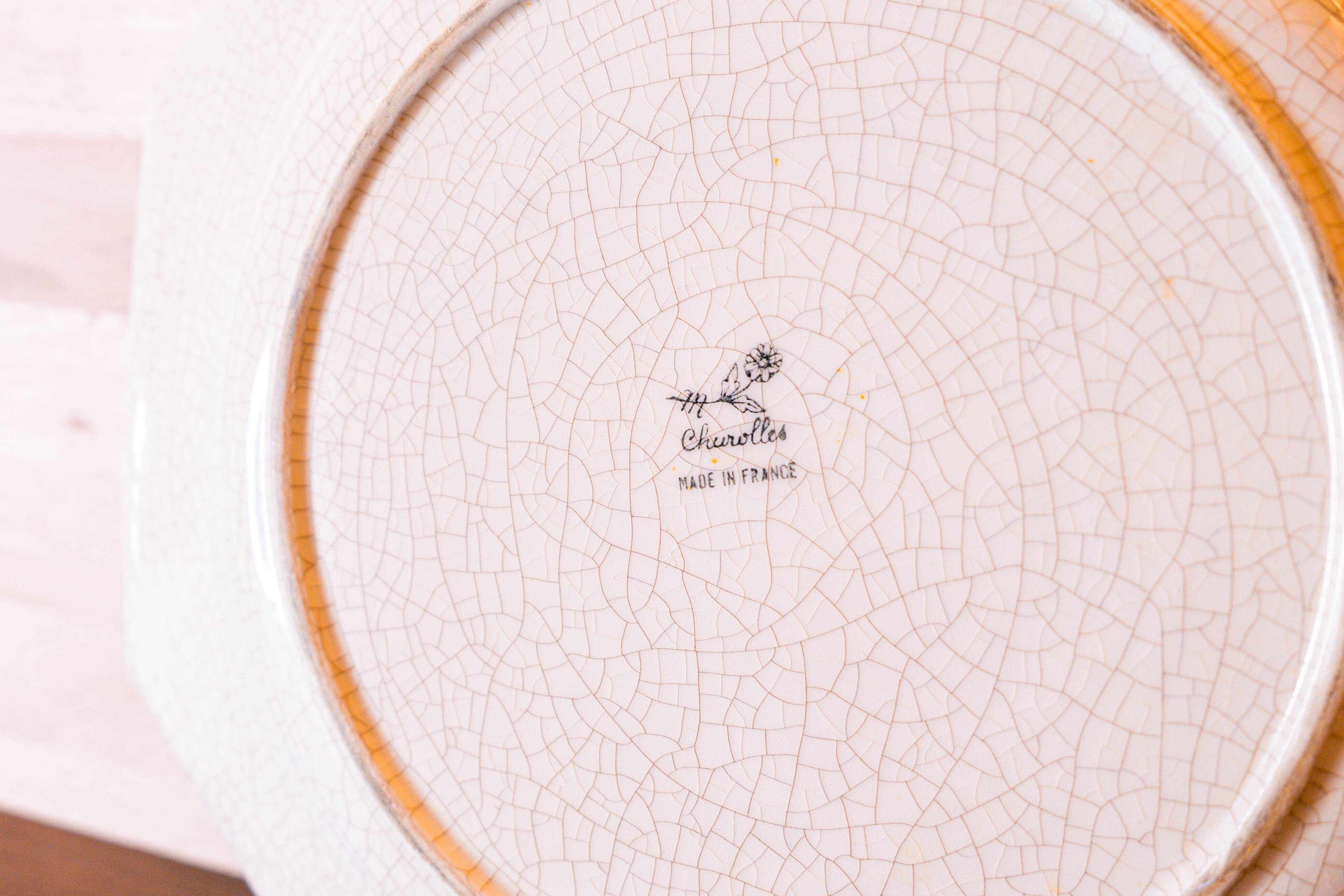 main course / Large serving plate in Charolles faience