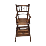 Folding wooden children's high chair