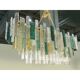 Monumental Rectangular Strip “Listelli” Murano Glass Chandelier by Simoeng