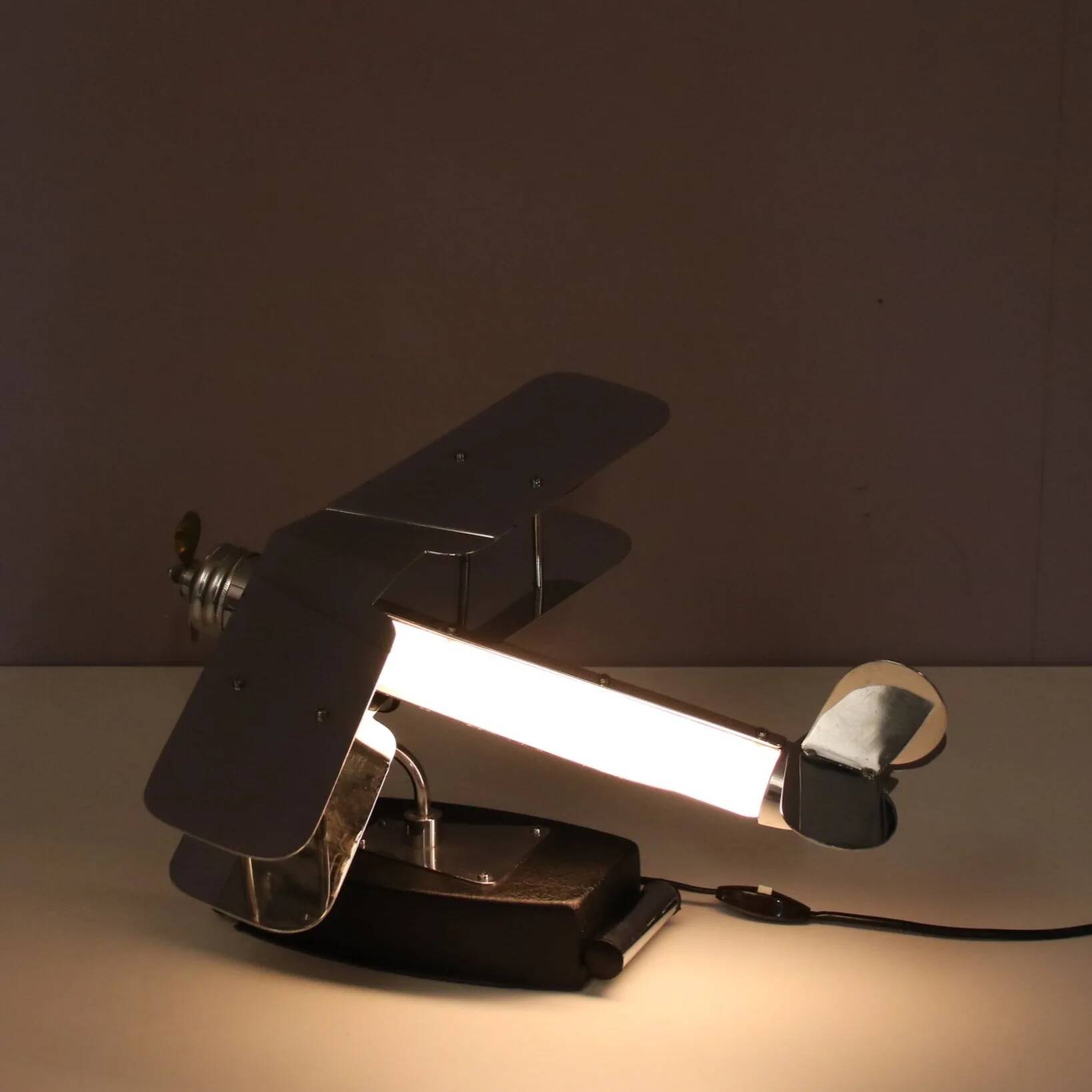 1950s Biplane table lamp from the USA