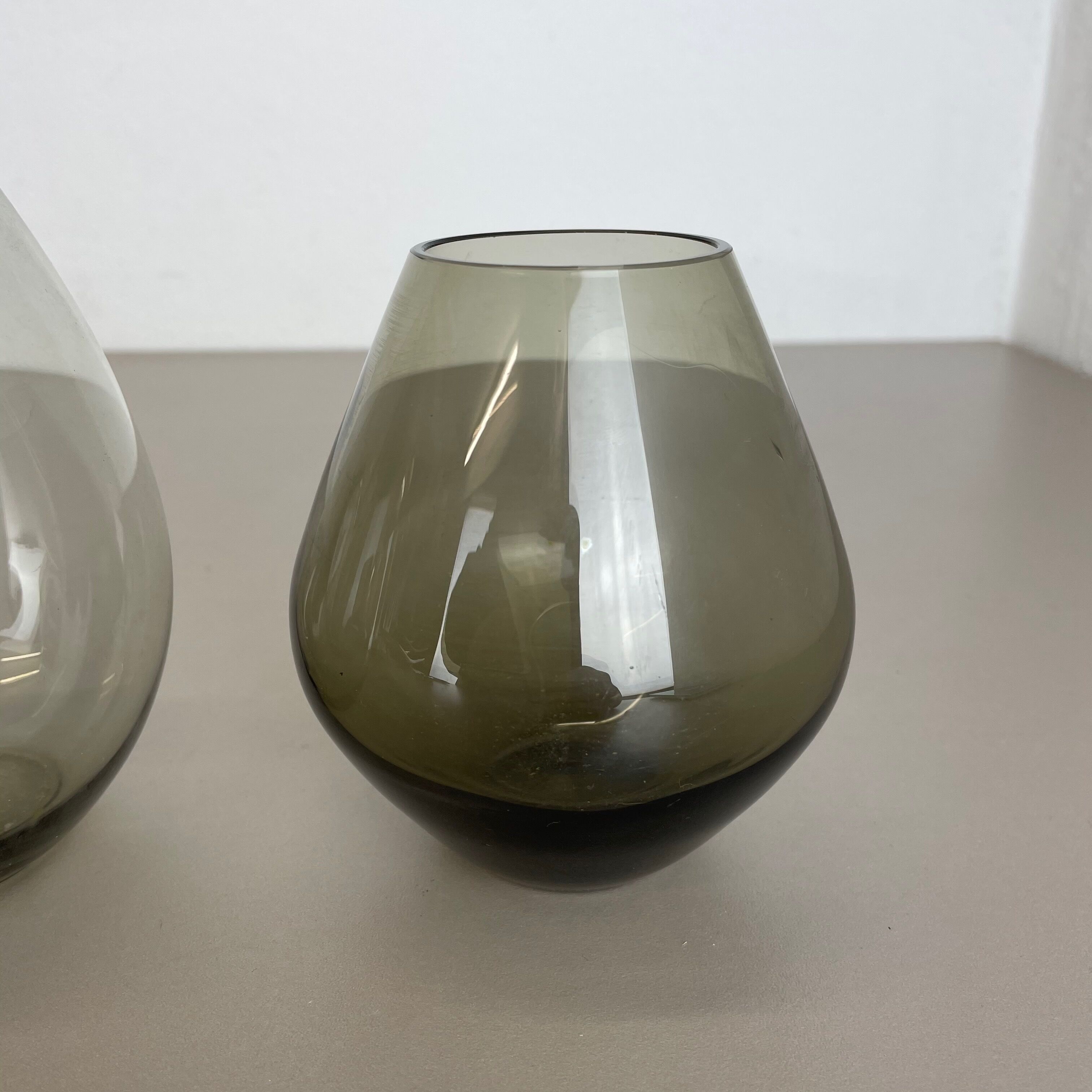 Set of Three Turmalin Vases Wilhelm Wagenfeld Wmf Attributed, Germany 1960s
