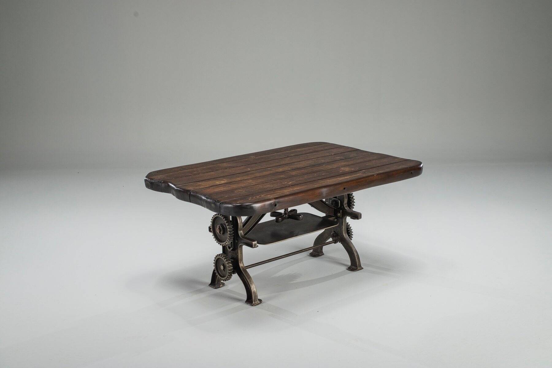 Vintage industrial gear coffee table, 1950s