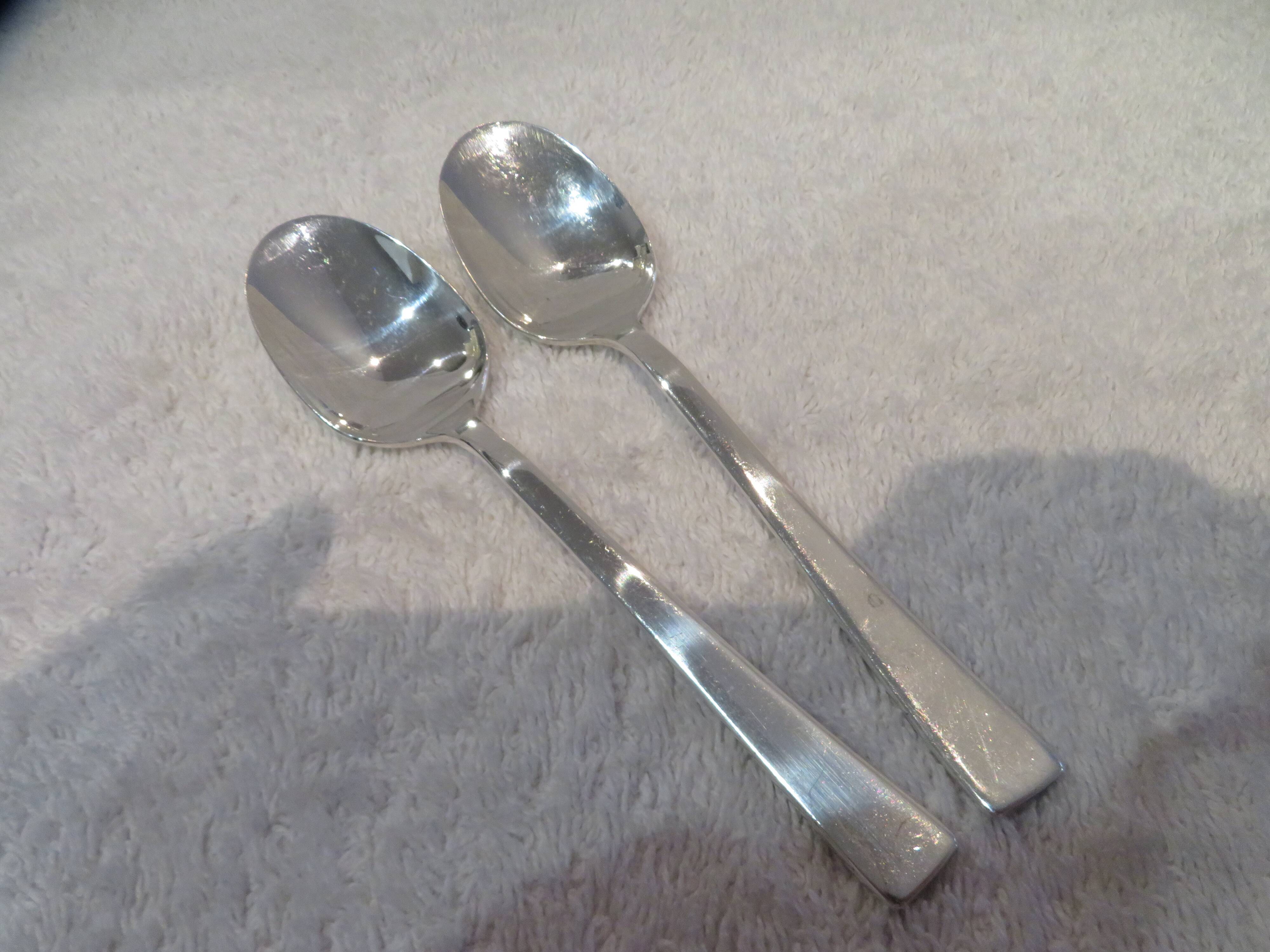 2 silver-plated teaspoons by Christofle Concorde, 13.6 cm