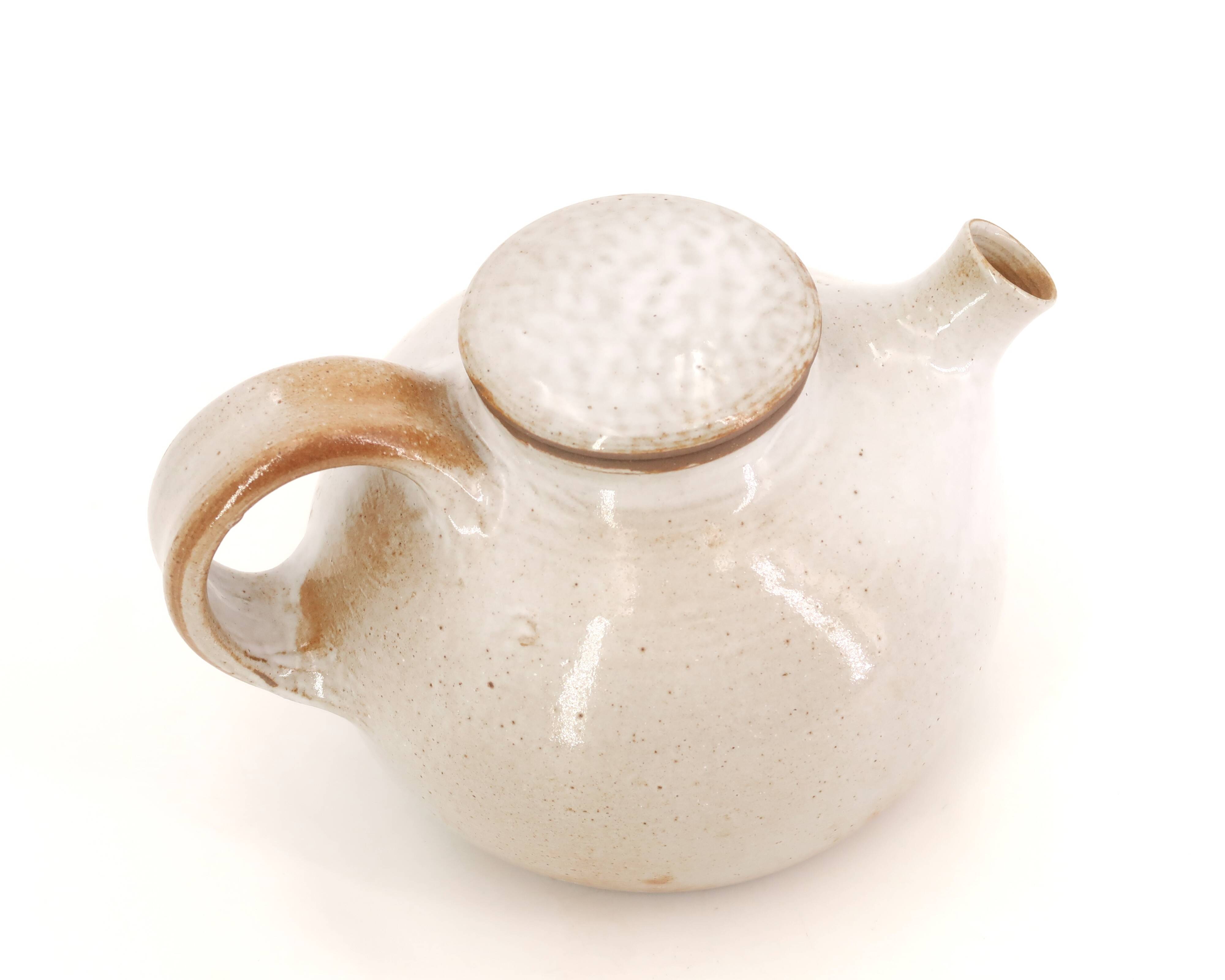 Stoneware teapot by Jeanne and Norbert Pierlot, 1960s ceramic