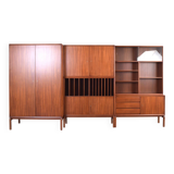 Mid-Century MTP Teak Wall Unit by M. Grabiński for IKEA, Set of 3
