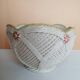 Woven ceramic fruit basket