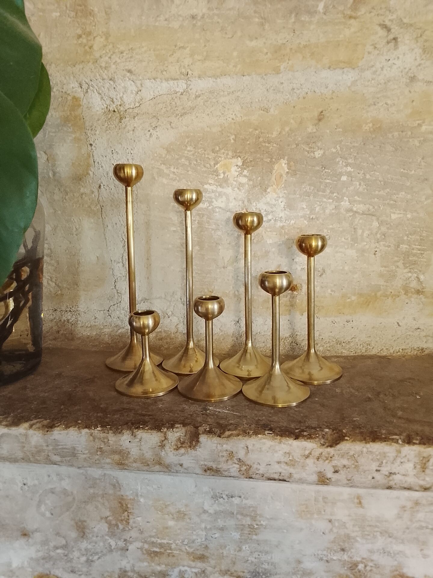 Set of 7 Scandinavian candlesticks