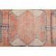 Vintage Turkish Hand-Knotted Wool Cotton Orange Runner Rug 83x305