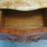 Pair of Louis XV style bedside tables in marquetry
