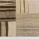 5x8 Cream & Beige Mid Century Modern Kilim Rug, 167x234Cm