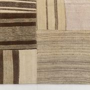 5x8 Cream & Beige Mid Century Modern Kilim Rug, 167x234Cm