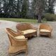 Salon de jardin en rotin 1980