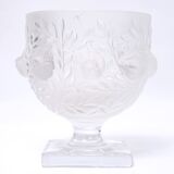 Pair of vases Lalique - Crystal Cast - Elisabeth - Period : XXth - Style : Art Deco