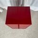 Small workshop furniture in red lacquered pine, 1980.