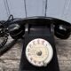 Phone has dial in bakelite