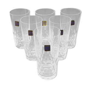Six verres cristal Saint
