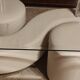 Table basse design yin yang + poufs