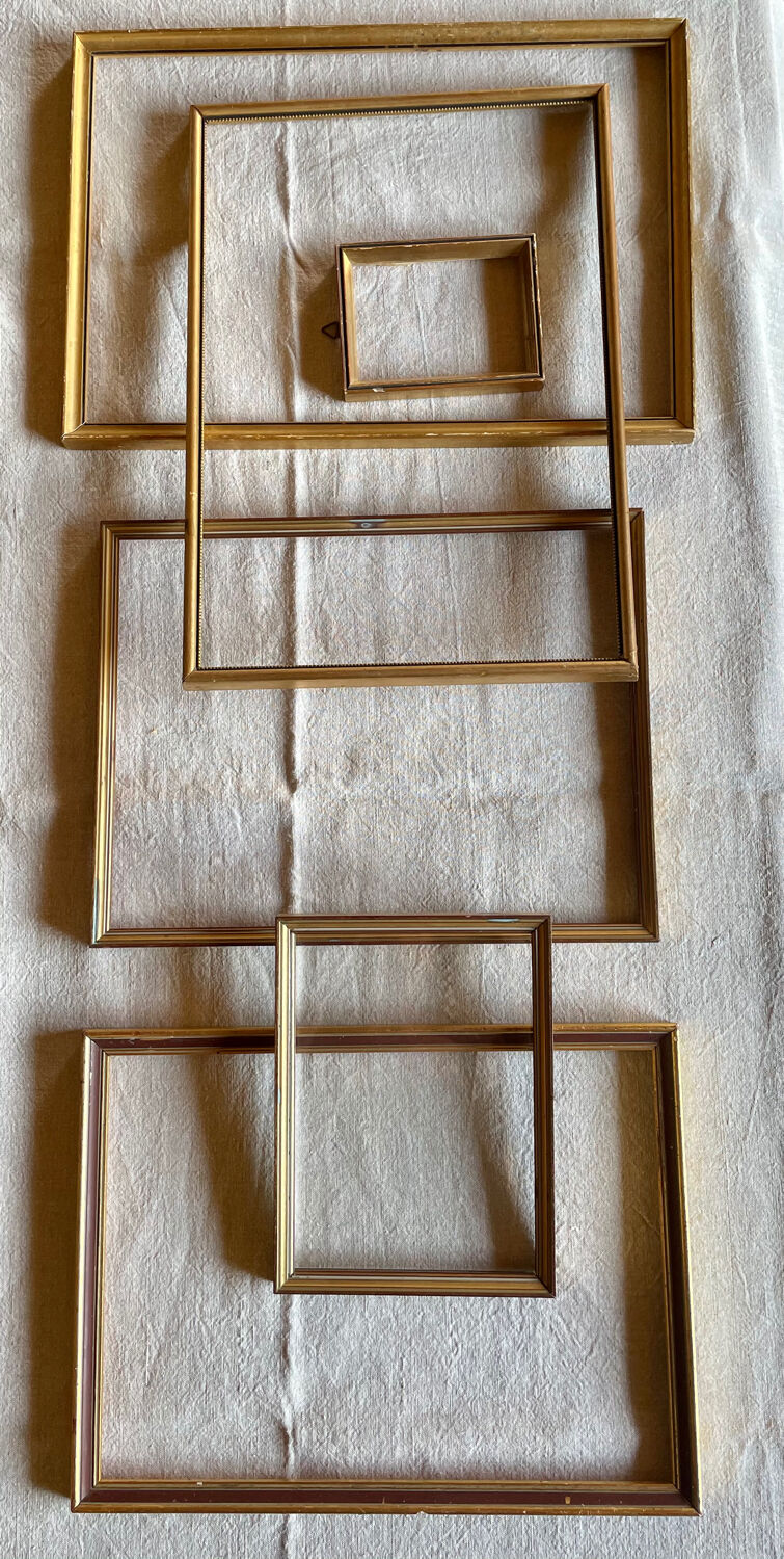 Set of gilded wooden frames