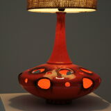 Orange ceramic lamp, 1970s