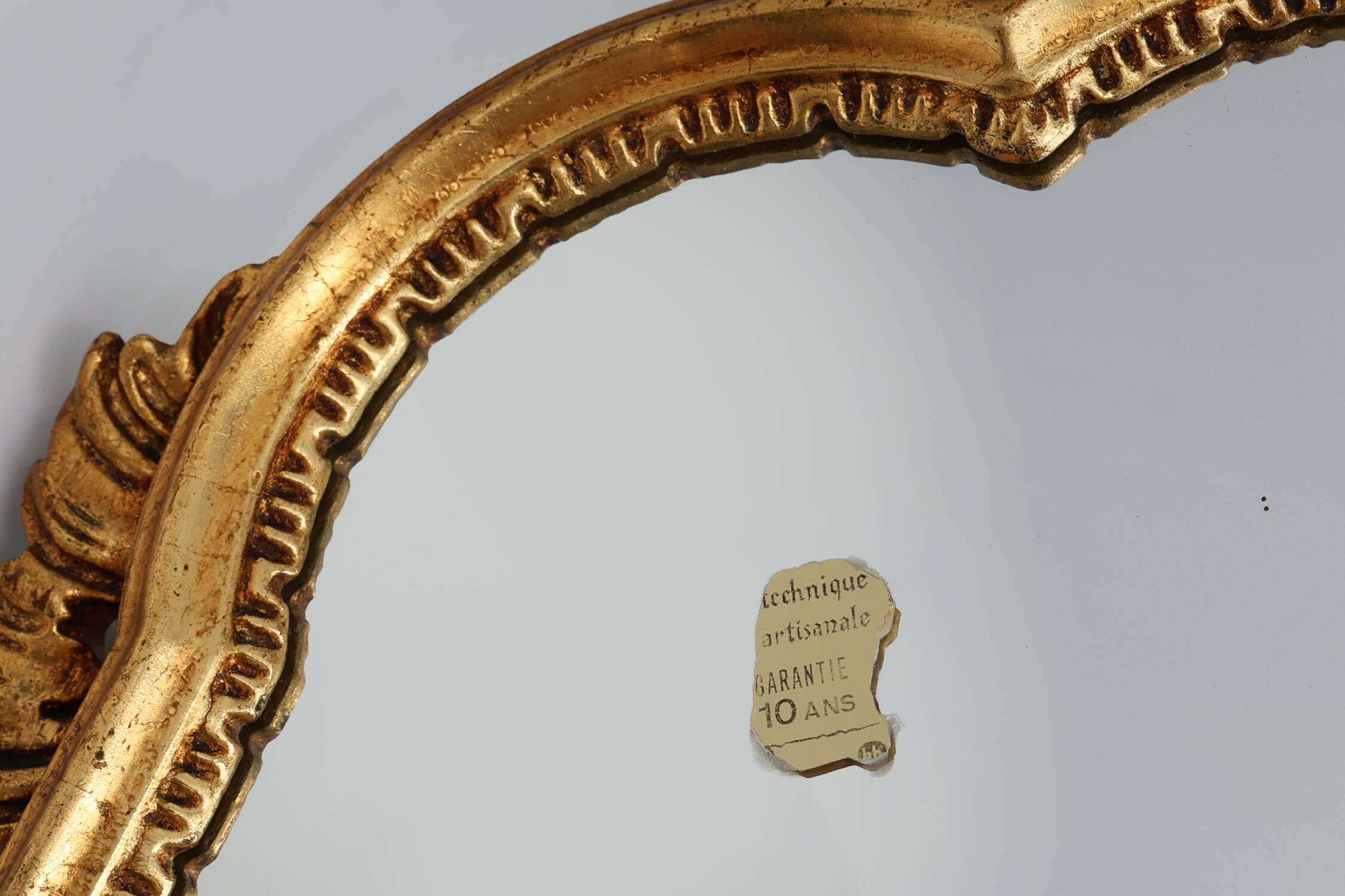 Mid-Century Baroque Style Gilded Mirror, France, 1950s