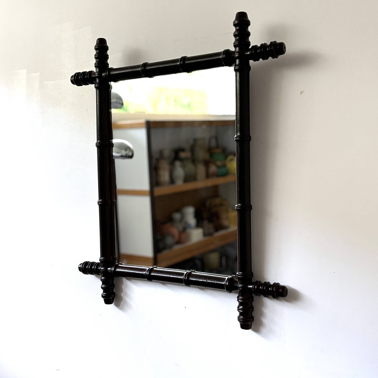 Vintage bamboo mirror from the 60s