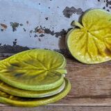 Four ceramic leaf cups from Les potiers d’Accolay