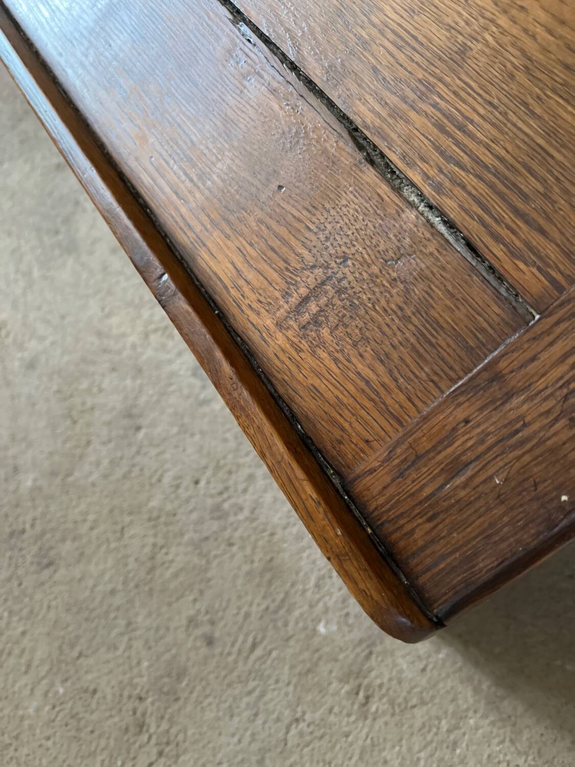 Antique oak school desk