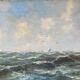 HST Marine painting "Sailboats on rough seas" circa 1900
