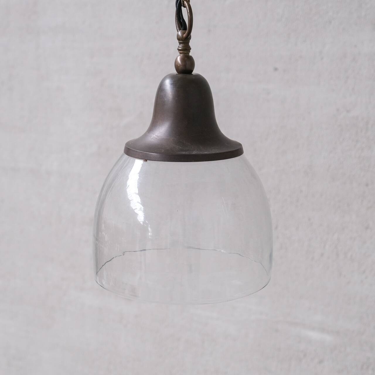 Clear Bell Shaped Antique Pendant Light