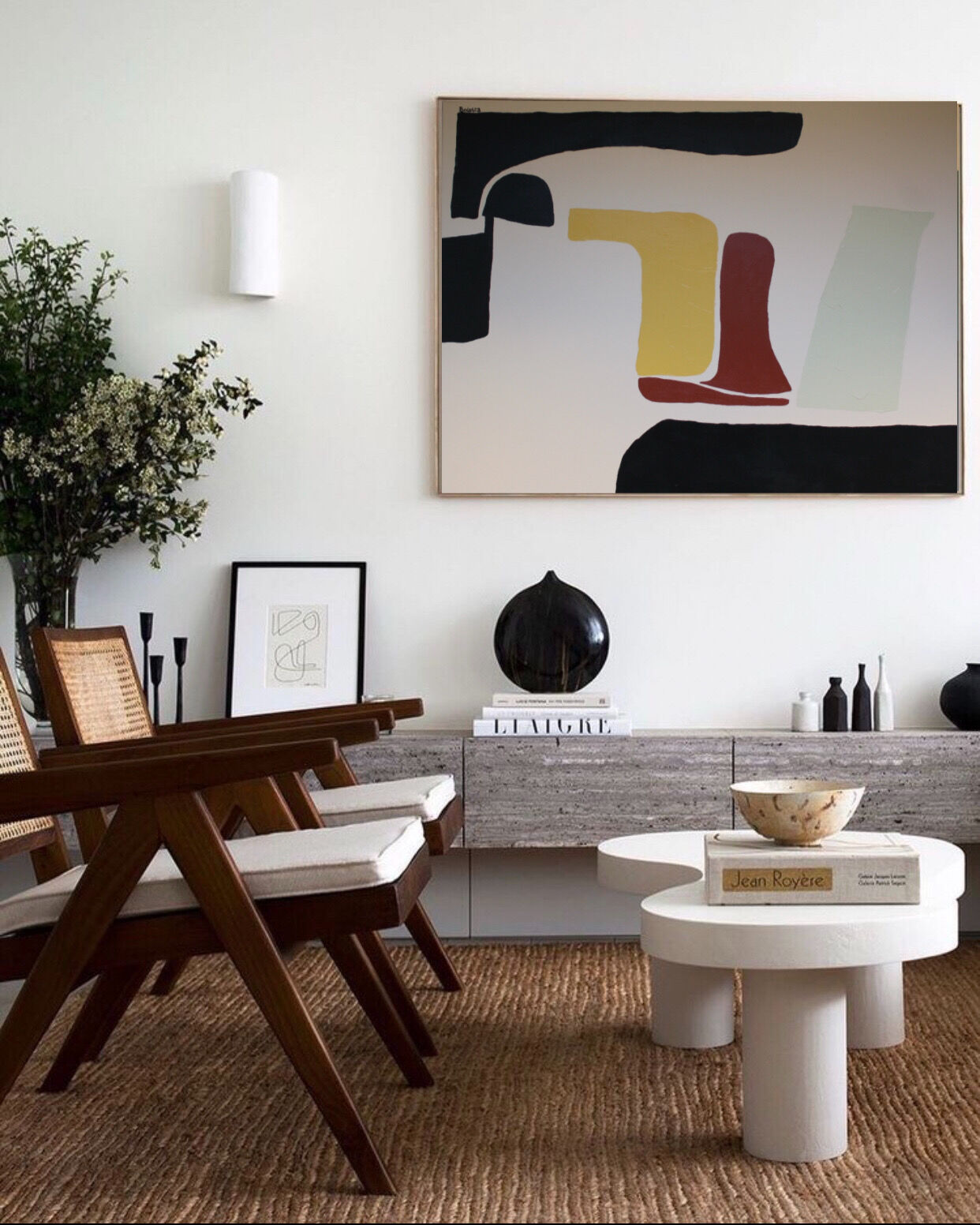 Large abstract acrylic painting for contemporary living room decoration 100x80cm