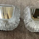 Pair of vintage 70s sconces in molded glass