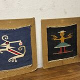 Paire de tapisseries andines, début 20ème siècle