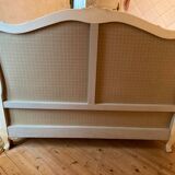 Box spring and headboard Louis XV style basket